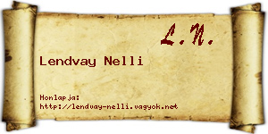Lendvay Nelli névjegykártya